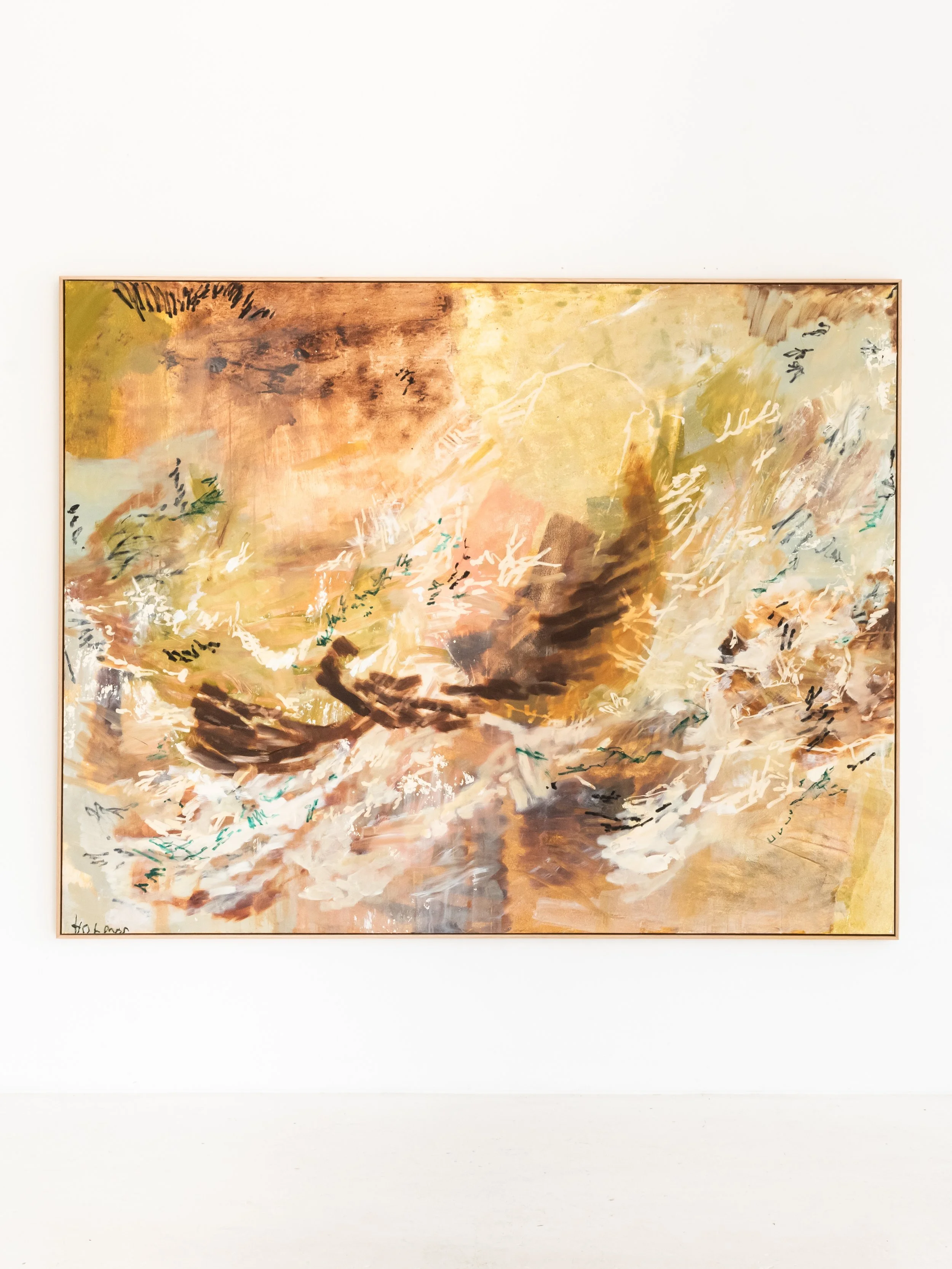 Returning Home by Ash Holmes, 2023, Oil, acrylic on canvas