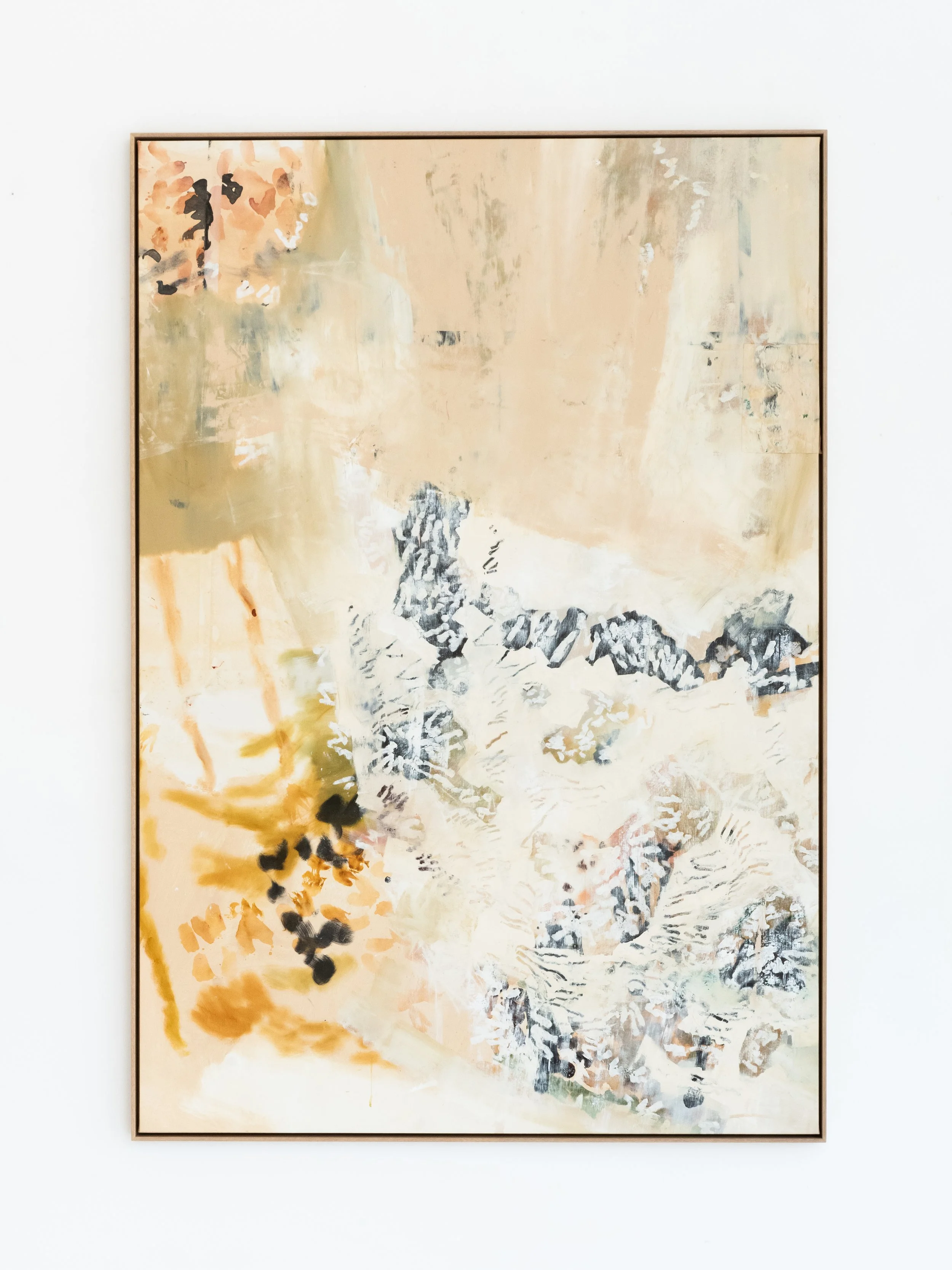 Water meeting land by Ash Holmes, 2023, Oil, acrylic on canvas