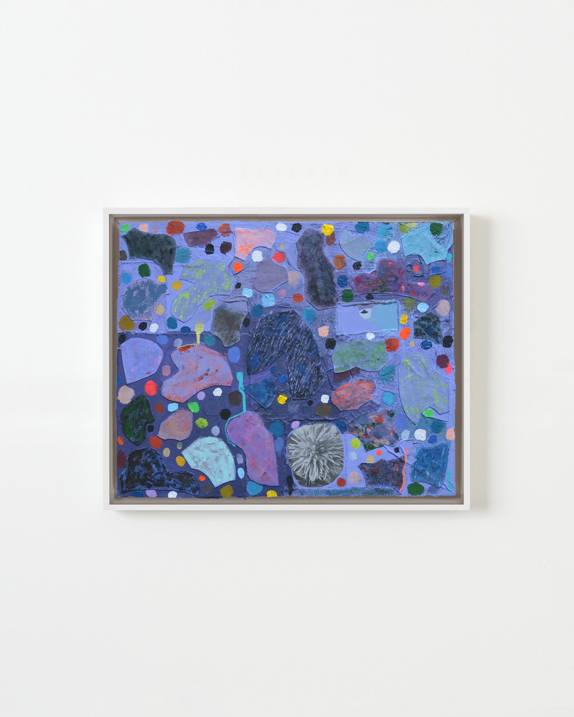 look up by Ashely Peifer — Flashe, acrylic, collage, spray paint, gel medium, fiber paste, watercolor, linen, and canvas on panel