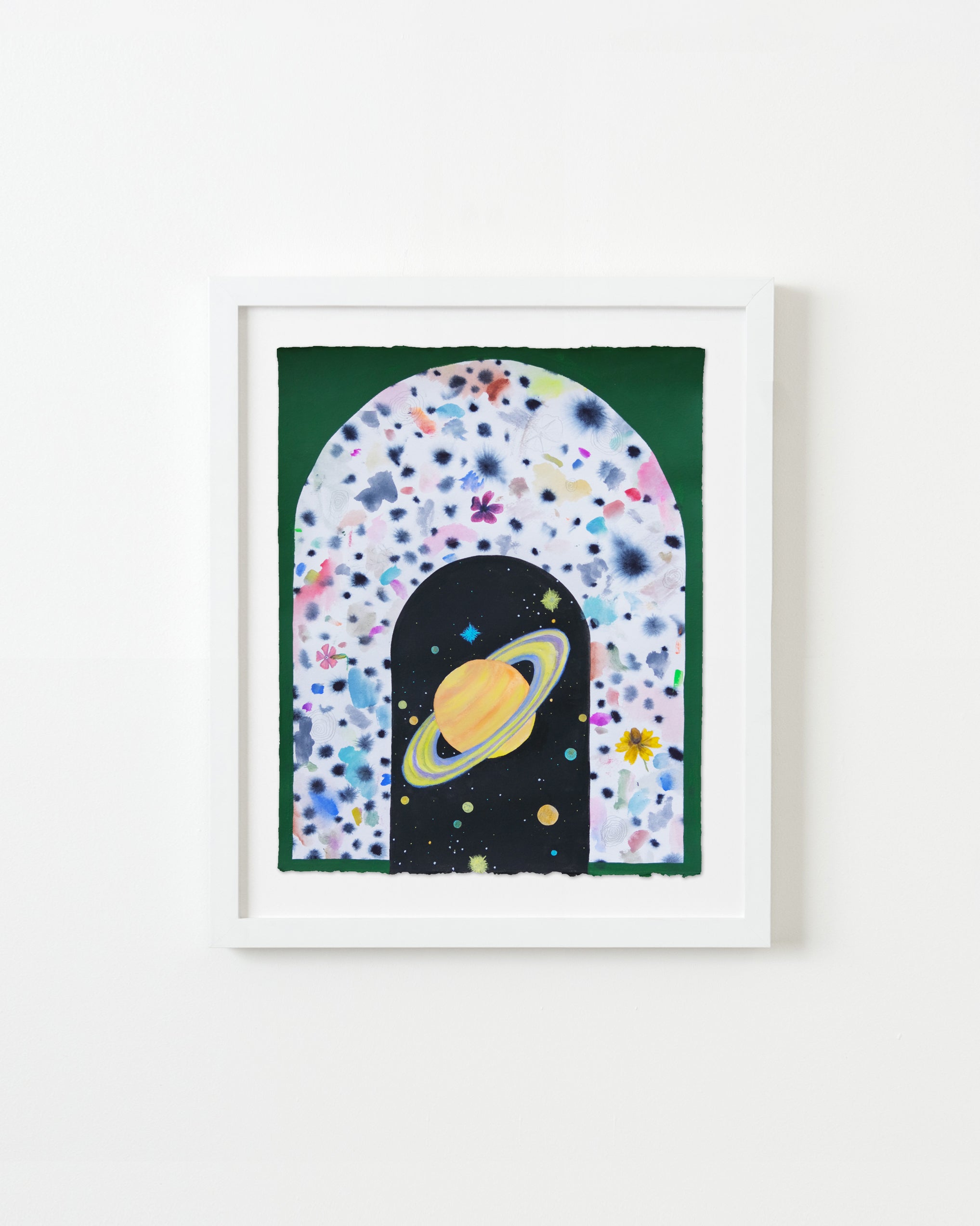 space - time by Ashely Peifer — Acrylic, graphite, watercolor, and colored pencils on Arches watercolor paper