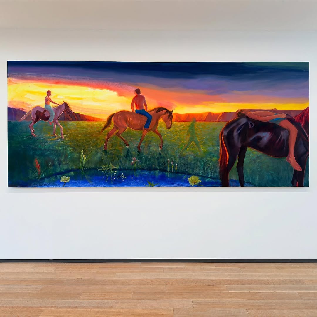 Who Remembers When No One Is Asking (La Tierra Amarilla) by Caleb Hahne Quintana — Oil and acrylic on linen