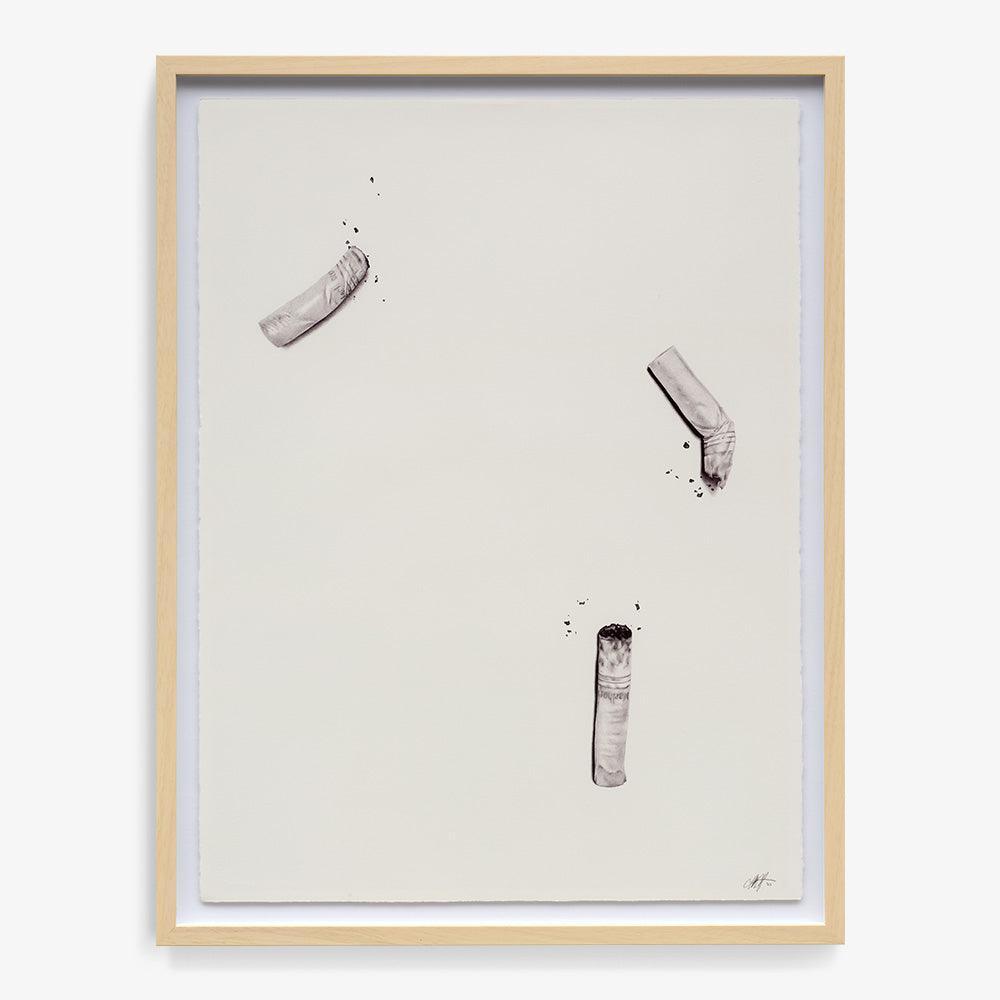Bic Butts by Claire Salvo, 2024, Pencil on paper. Framed in Ayous African wood, manufactured in Italy