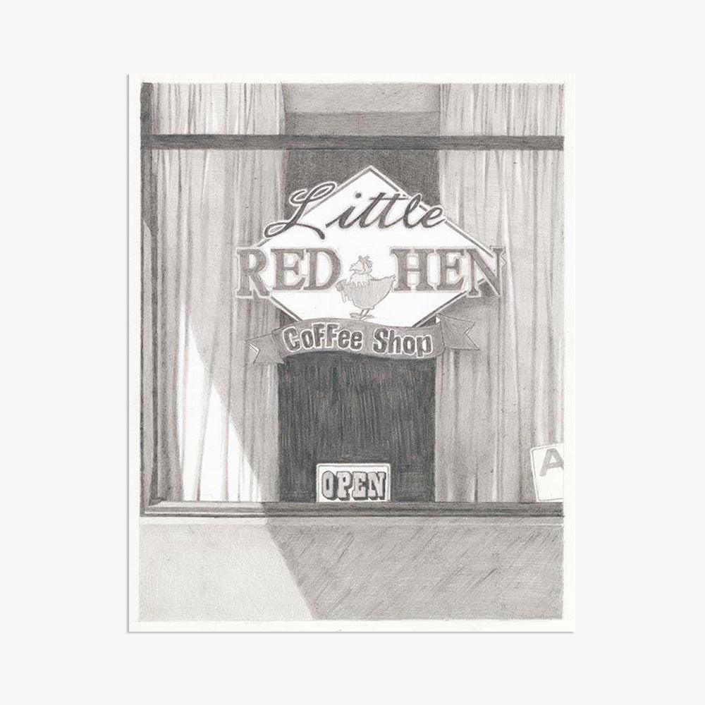 Little Red Hen by Claire Salvo, 2025, Archival ink on museum-quality cotton rag paper