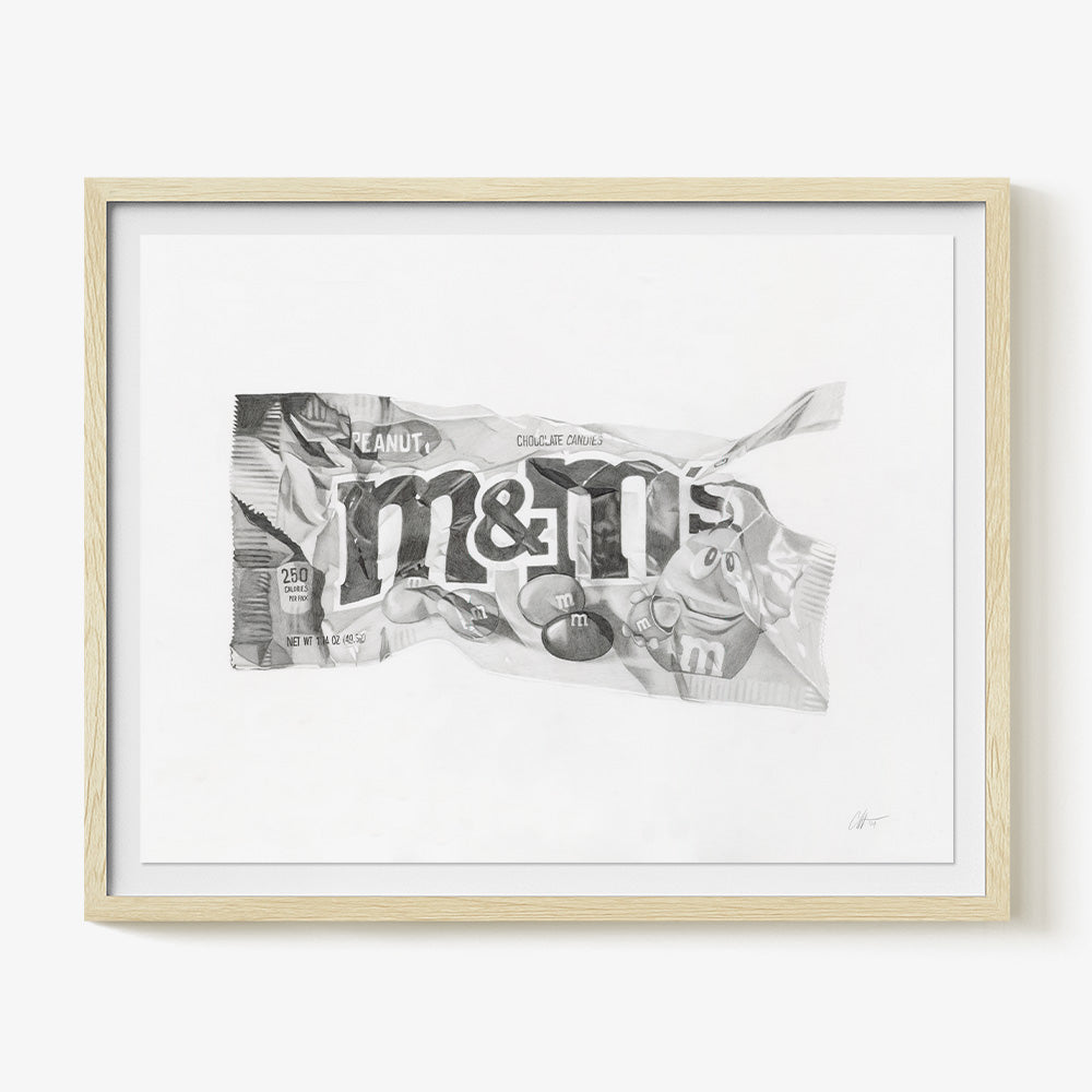 Peanut M&M's by Claire Salvo, 2025, Pencil on paper
