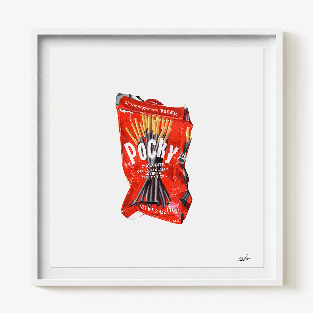 Pocky by Claire Salvo, 2025, Colored Pencil on paper