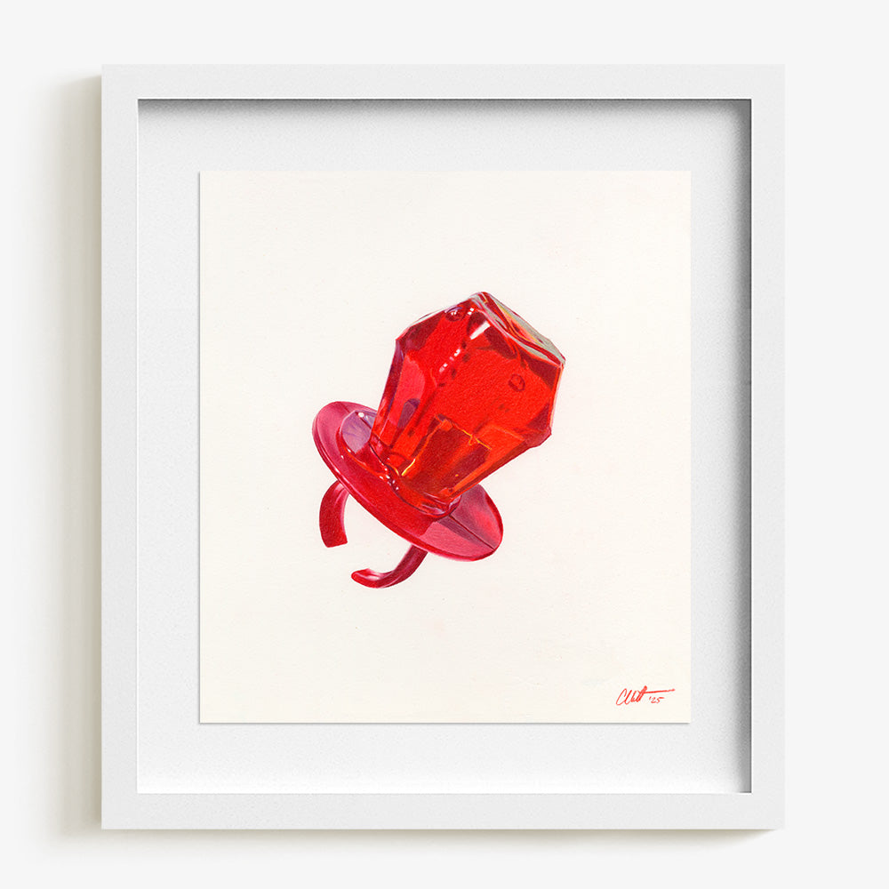 Ringpop by Claire Salvo, 2025, Colored pencil on 300 gsm Arches hot press paper