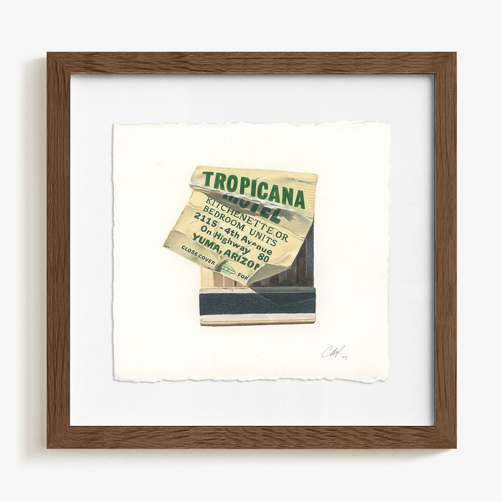 Tropicana Hotel by Claire Salvo, 2026, Colored pencil on hot press paper
