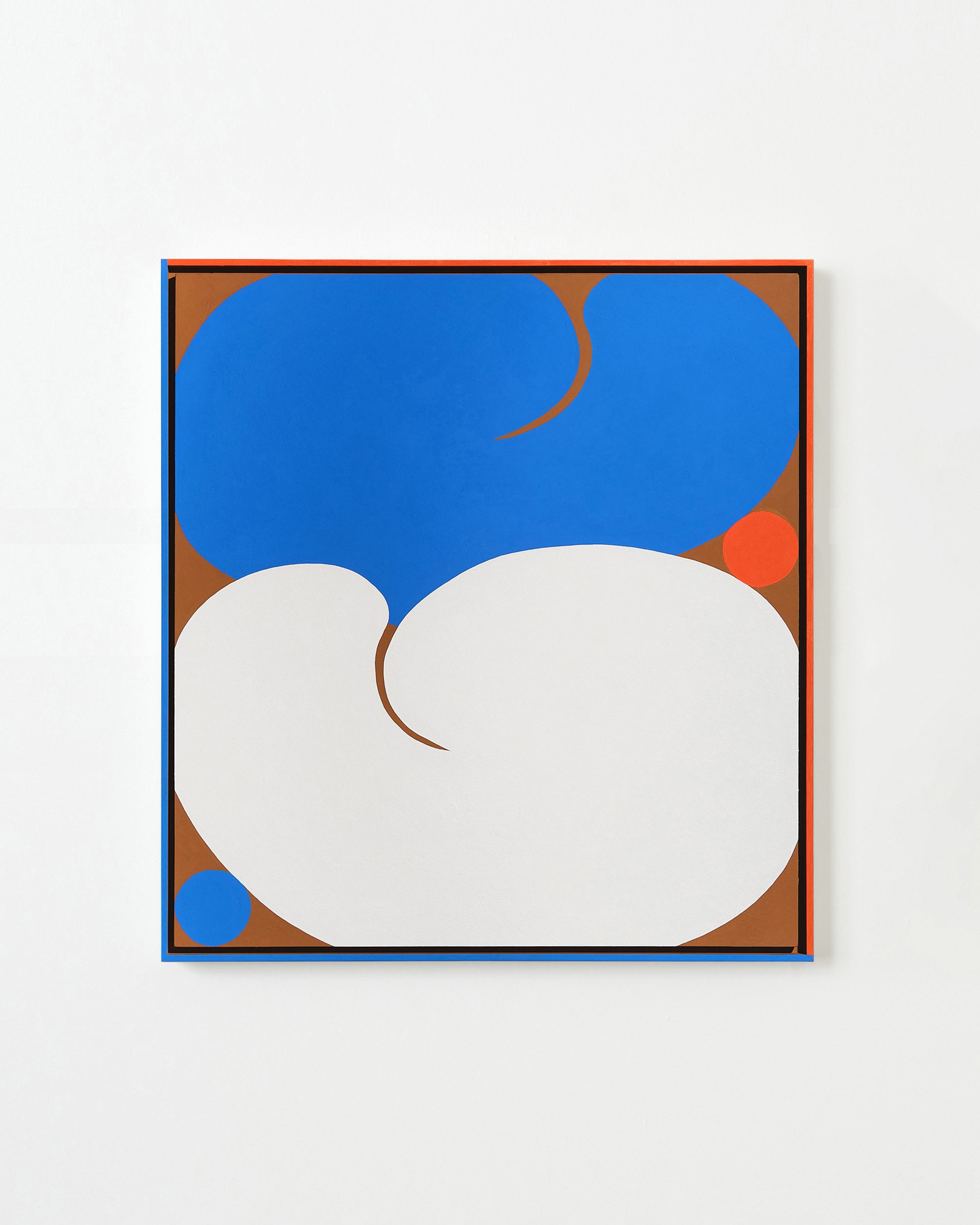 Once There Were Two by Evi O — Acrylic on birch panel, with hand-painted timber frame.