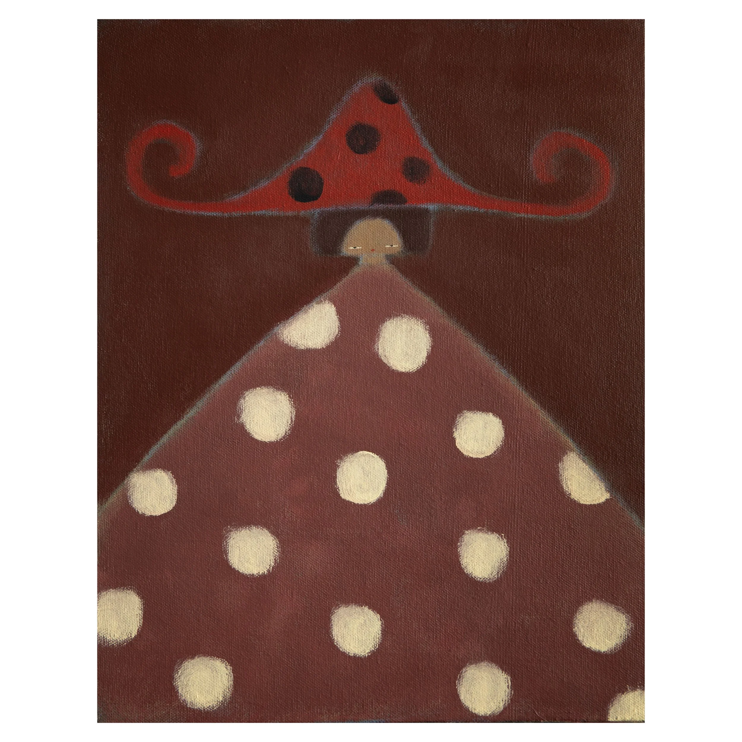 "Draped in Spots" by Lauryn Alvarez — Acrylic on canvas