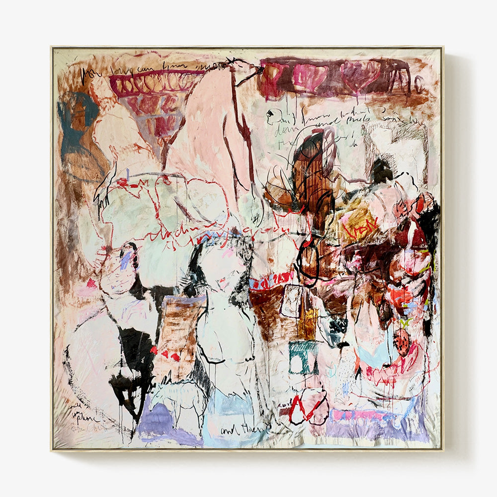 Carpet of Life III by Petra Schott, 2026, Mixed media on raw canvas