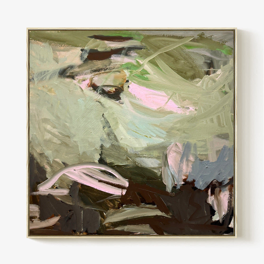 Fields and Water by Petra Schott, 2025, Oil on canvas