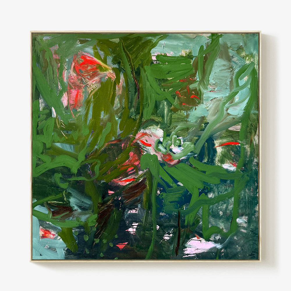 Happy Growing by Petra Schott, 2025, Oil and charcoal on canvas