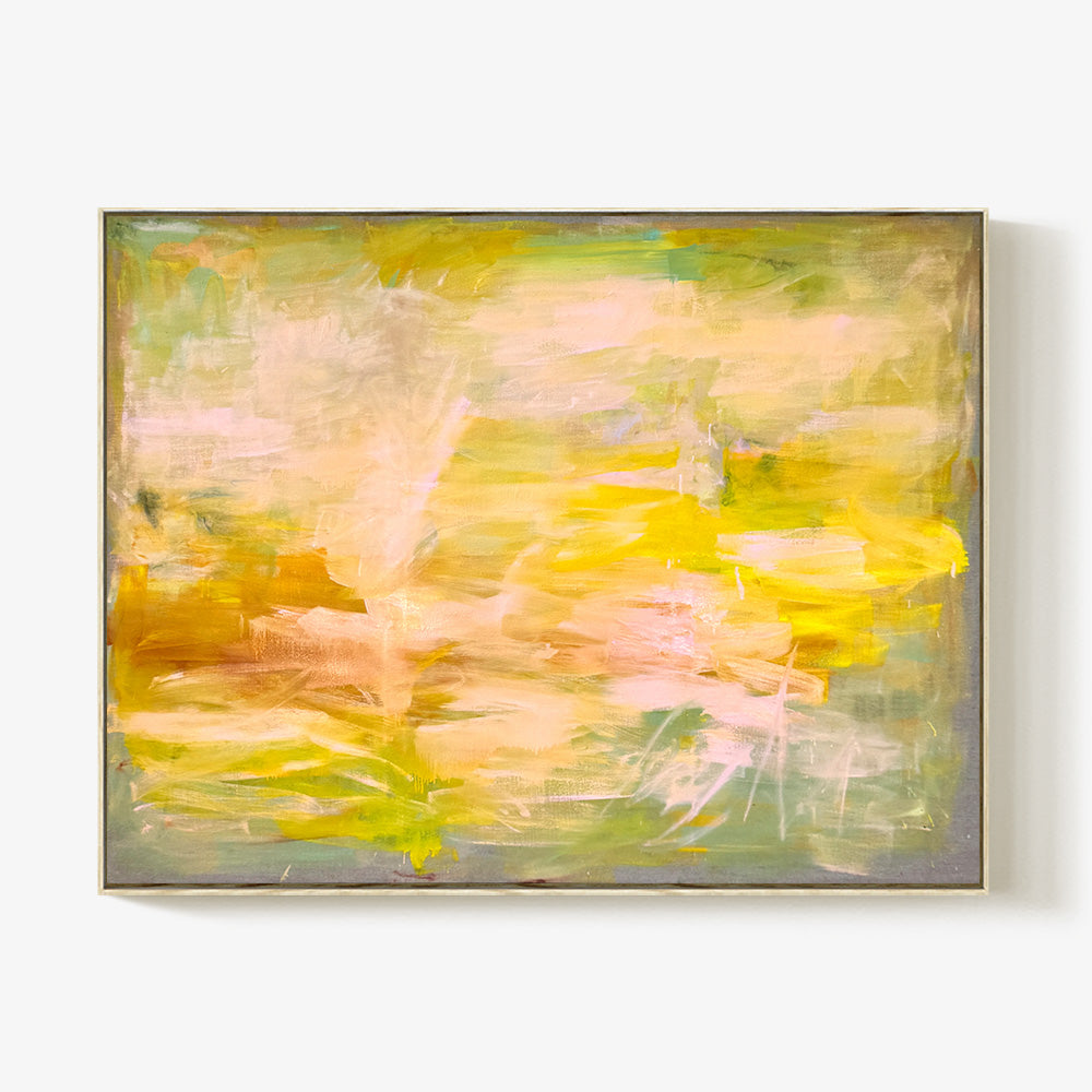 Light by Petra Schott, 2025, Oil on raw canvas