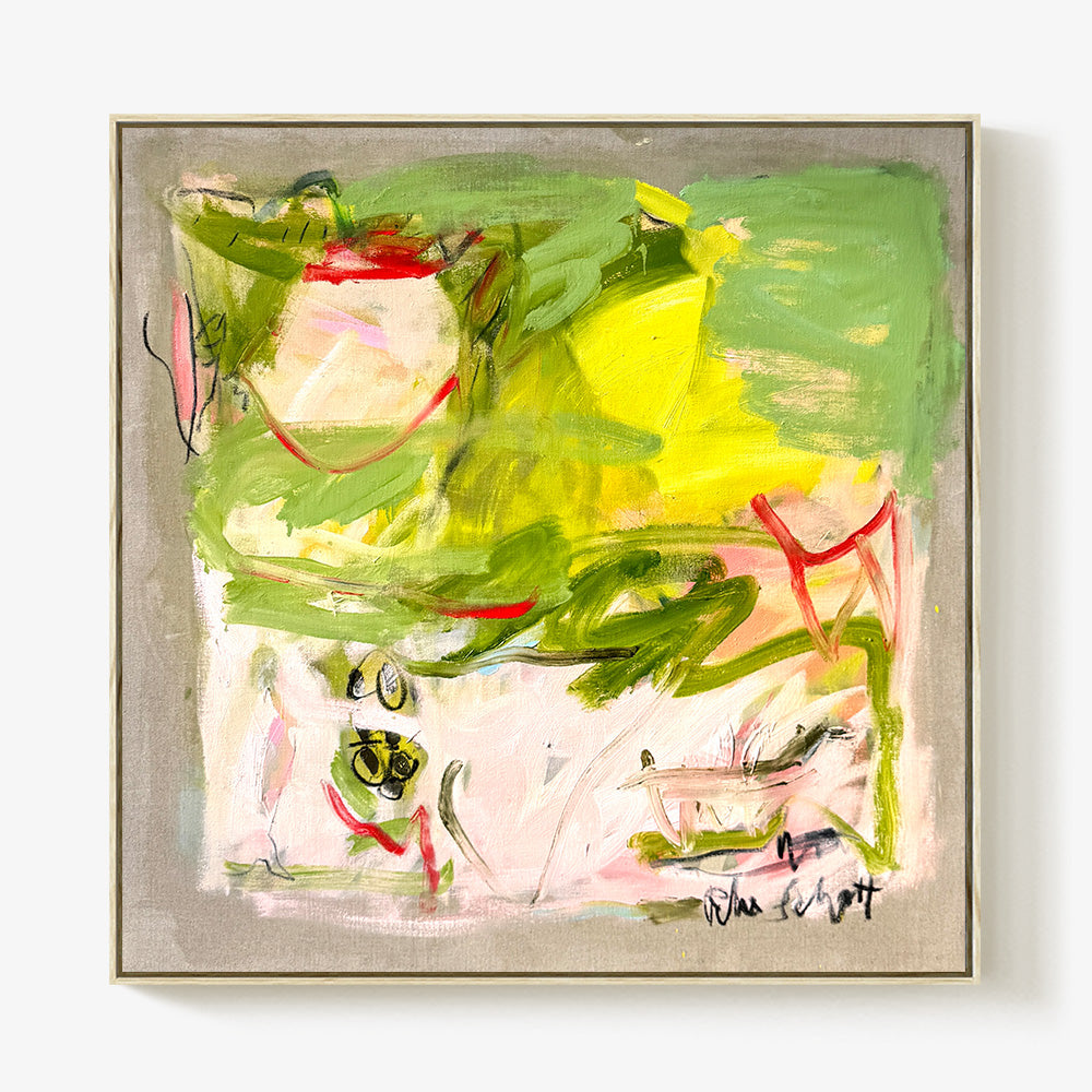 Meet Me There V by Petra Schott, 2026, Oil and charcoal on raw canvas