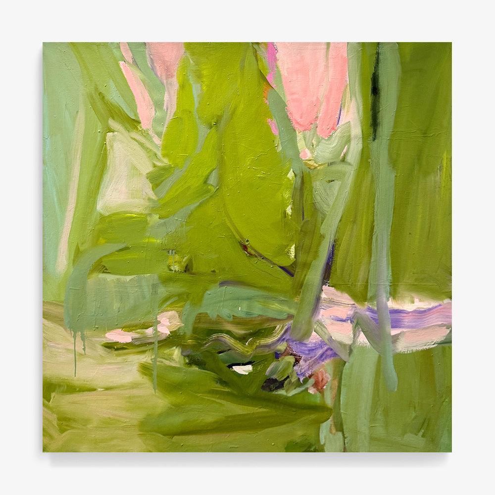 Peaceful Greens VI by Petra Schott — Oil on canvas