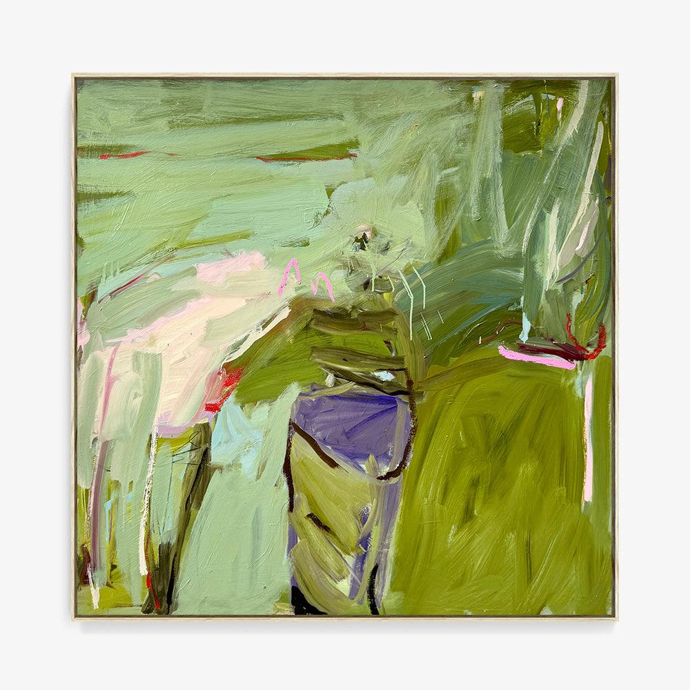 Peaceful Greens by Petra Schott, 2024, Painting