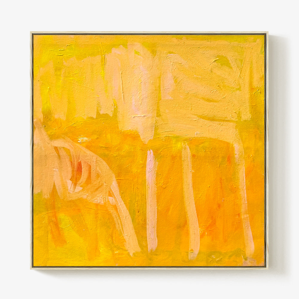 Summer Made Her Feel So Light by Petra Schott, 2025, Oil and charcoal on raw canvas