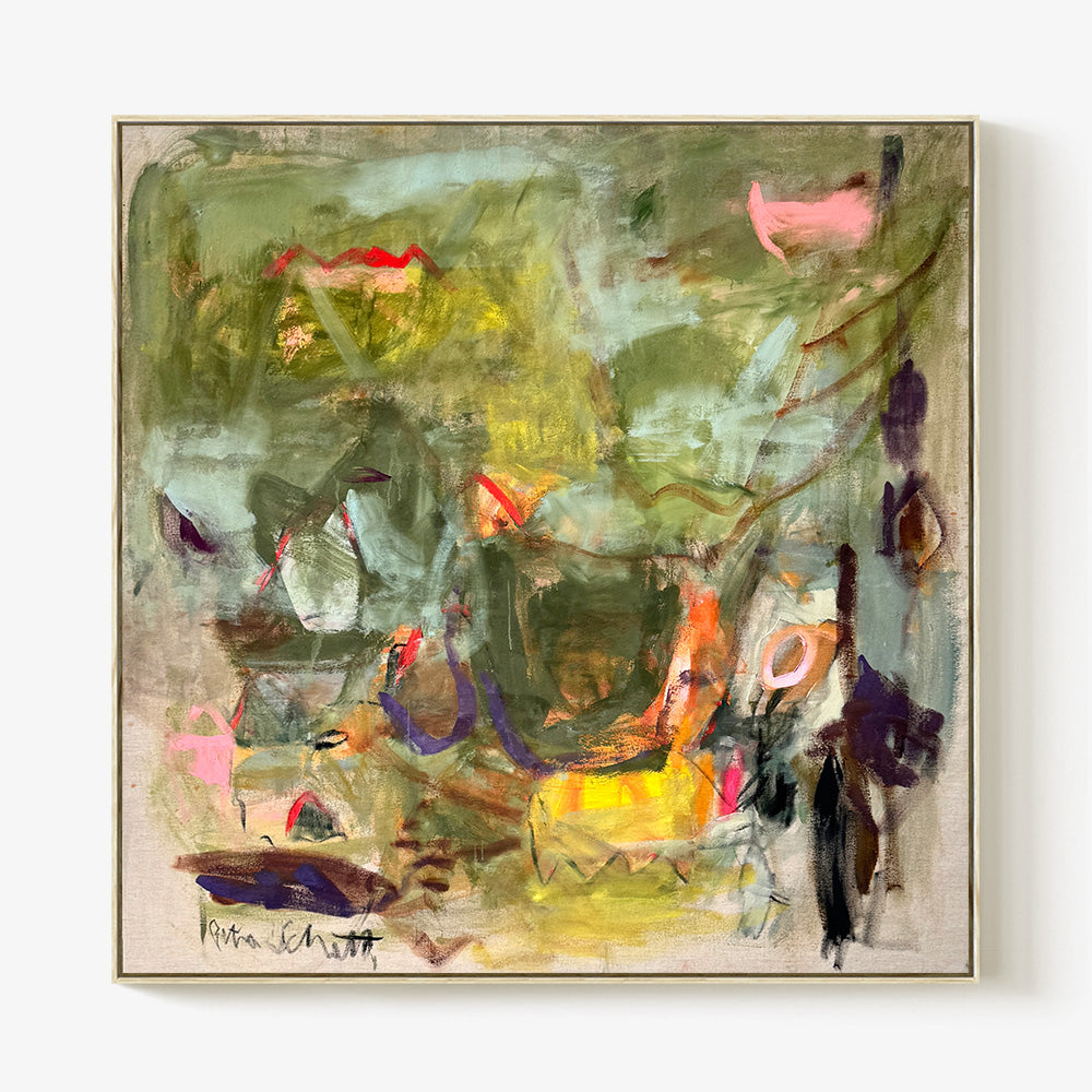 Sunshine On You And Me by Petra Schott, 2025, Oil on raw canvas