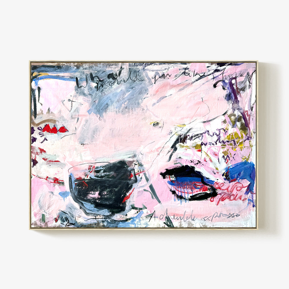What Would You Like, Honey? by Petra Schott, 2026, Oil and charcoal on raw canvas