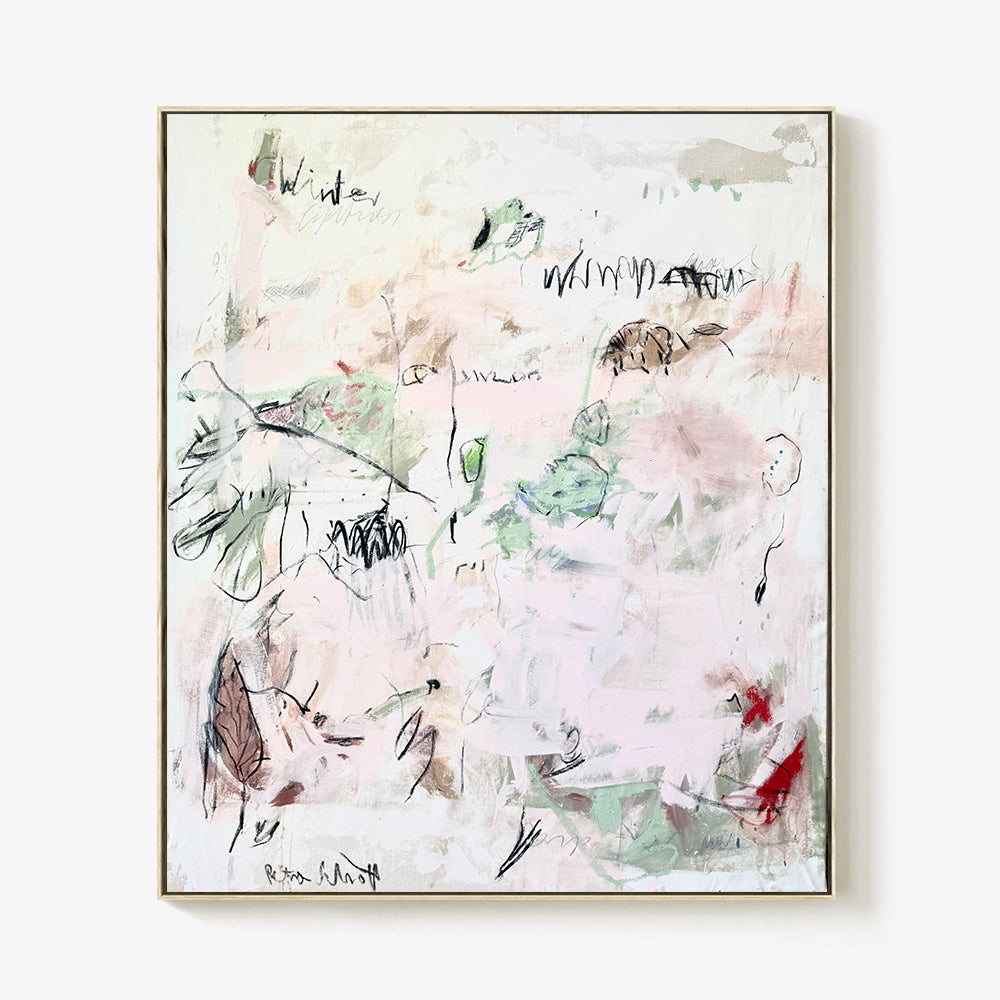 Winter Lights by Petra Schott, 2026, Acrylic, charcoal, and oil on canvas
