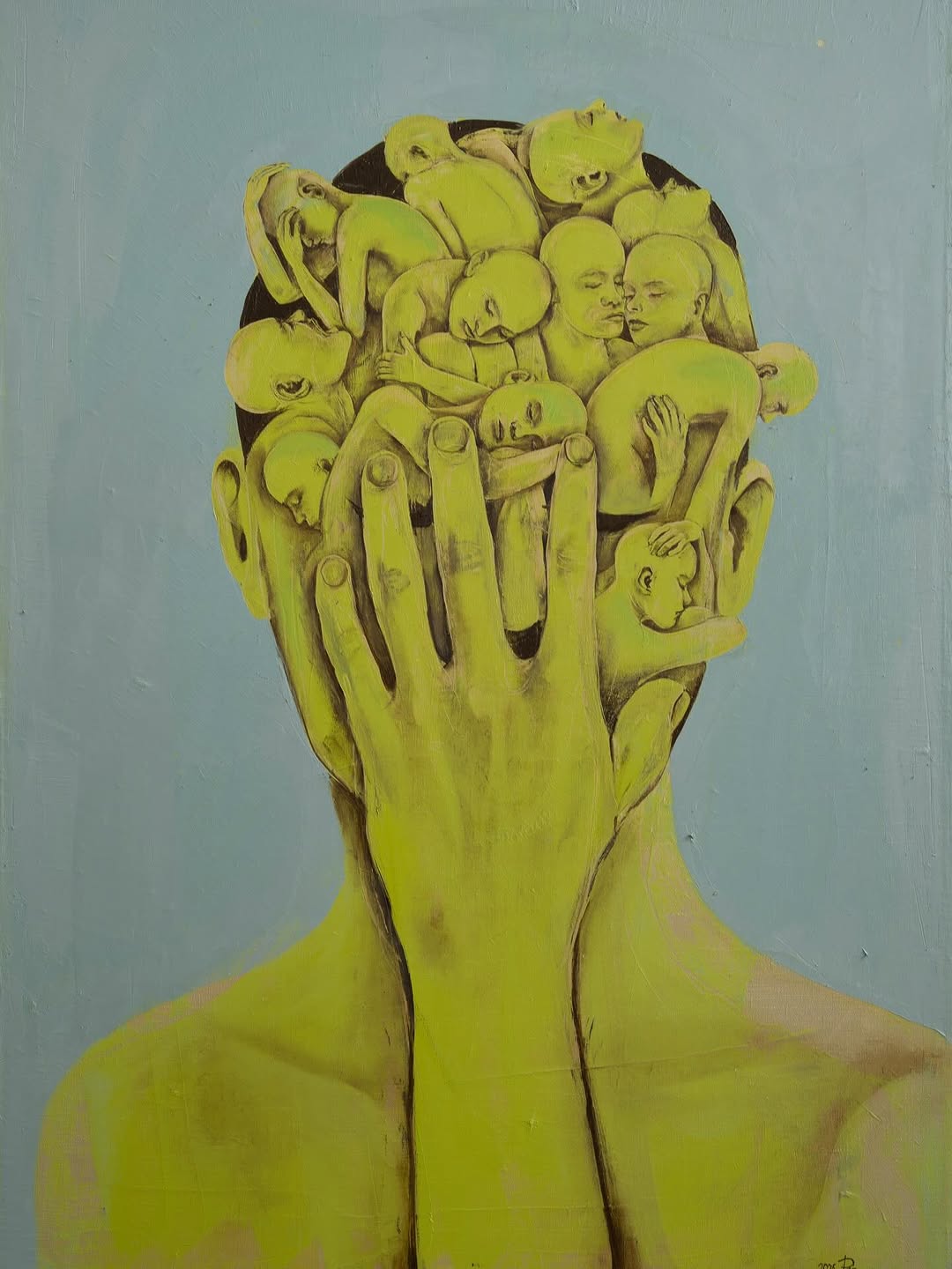 Portrait of the unseen by Pon Arsher — oil on canvas