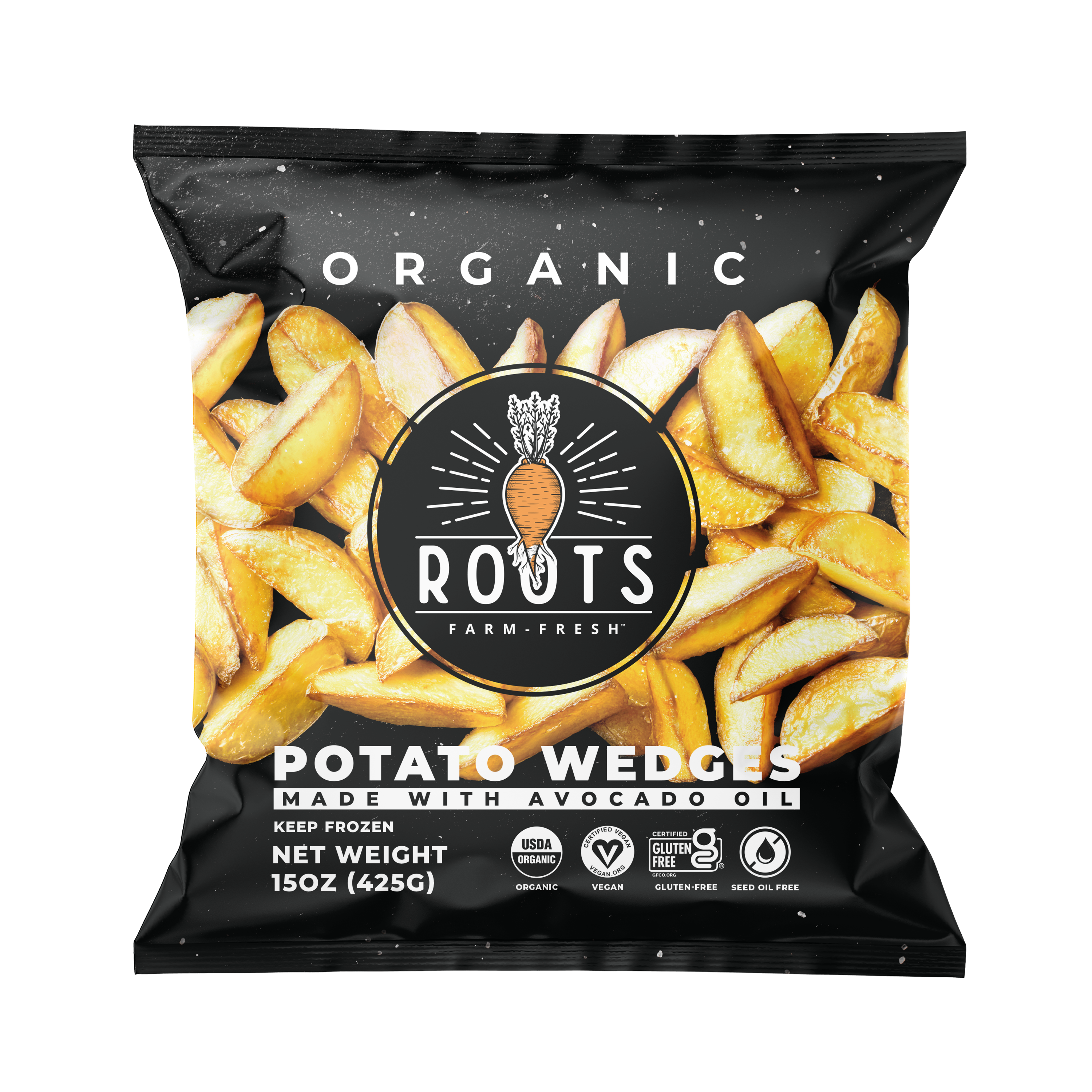 Crispy Potato Wedges by Roots Farm Fresh, 2026, Organic Potatoes, Organic Avocado Oil