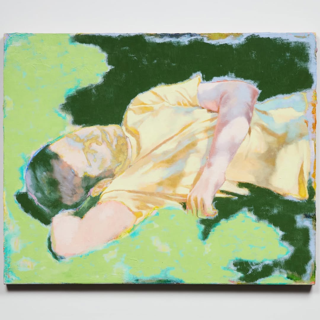 Sabrine dans l'herbe by Simon Martin, 2021, Oil on canvas