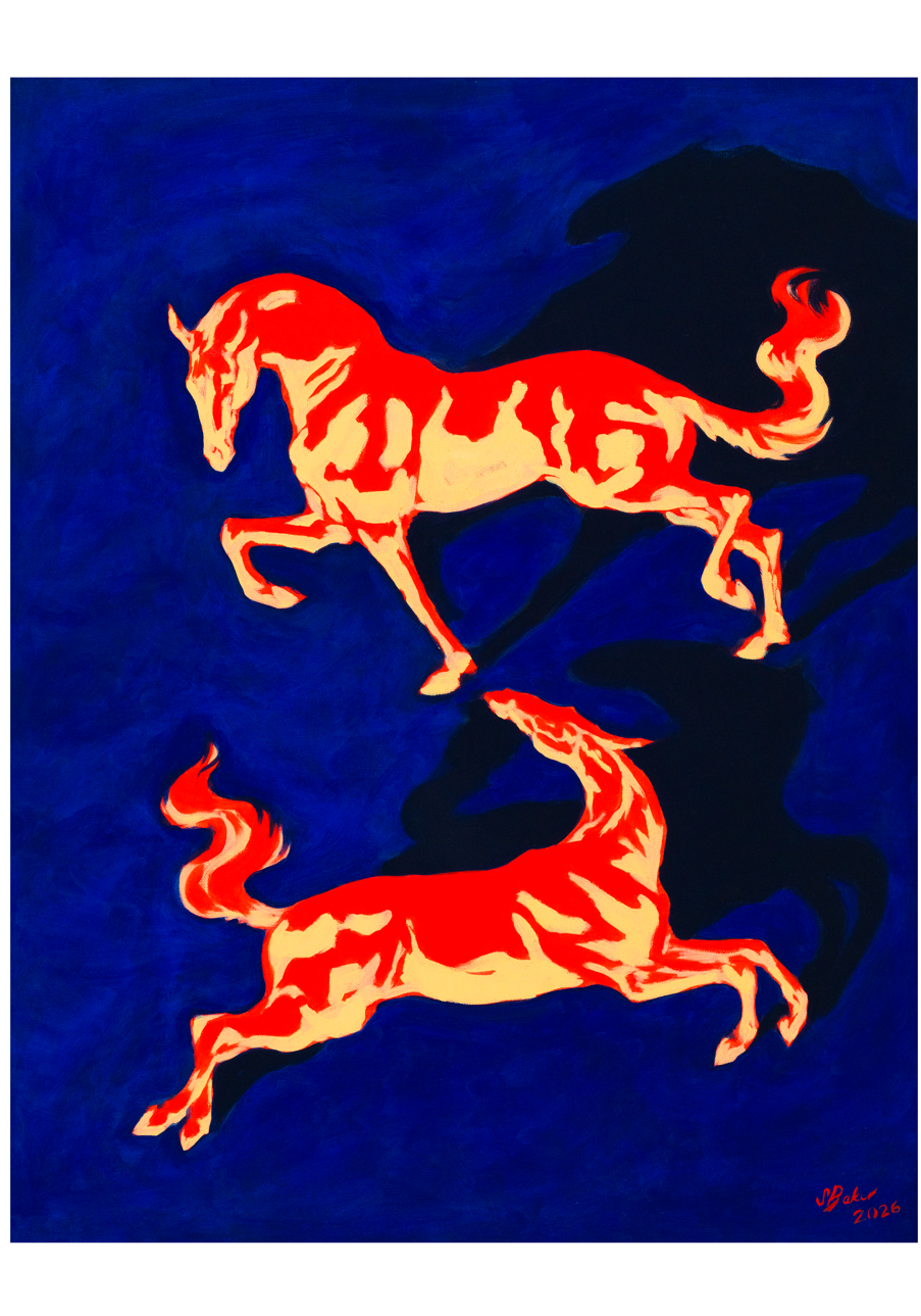 Fire Horses by Sylvie Baker — Oil