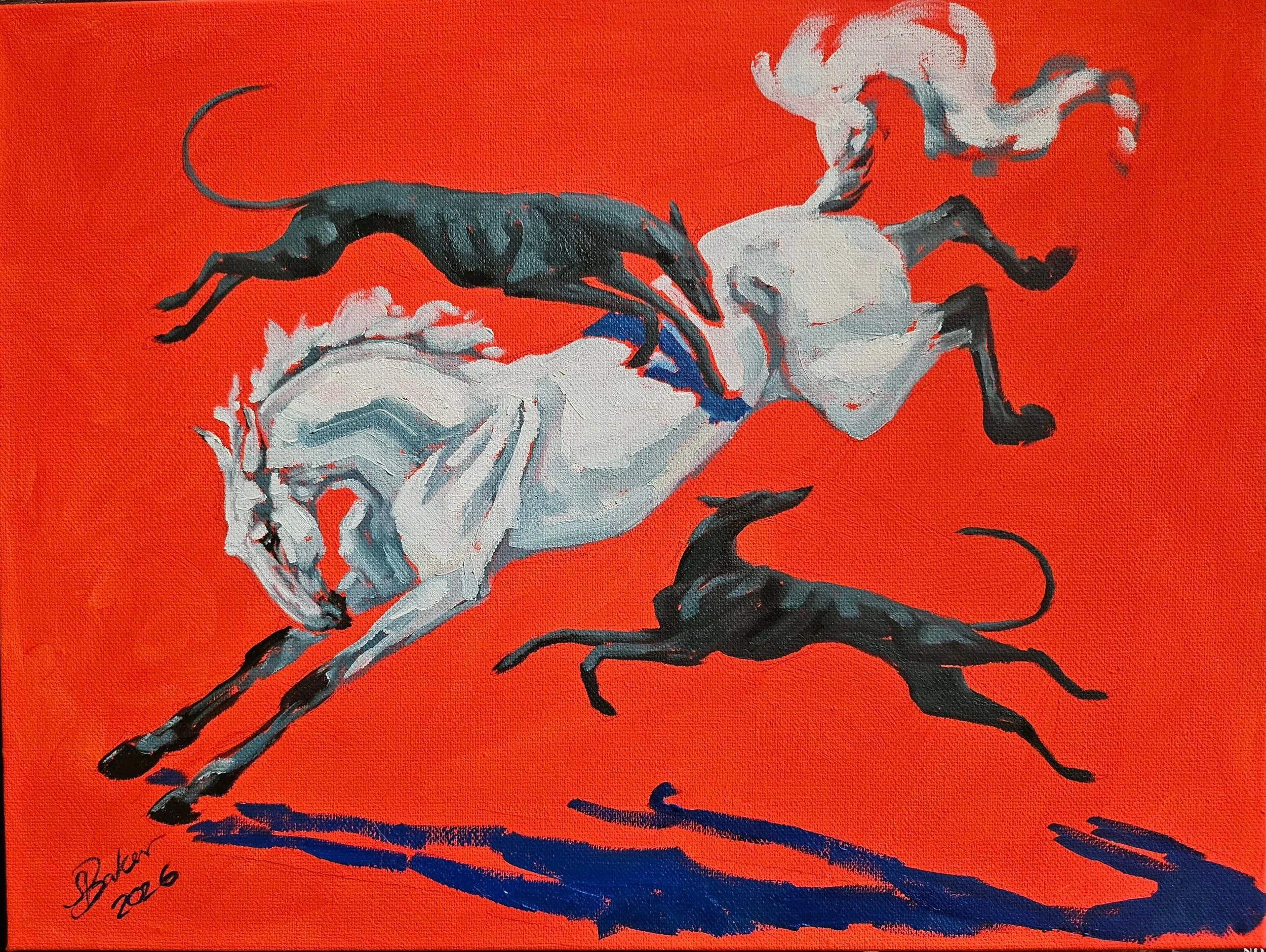 Leaps and Bounds by Sylvie Baker — Oil on Canvas