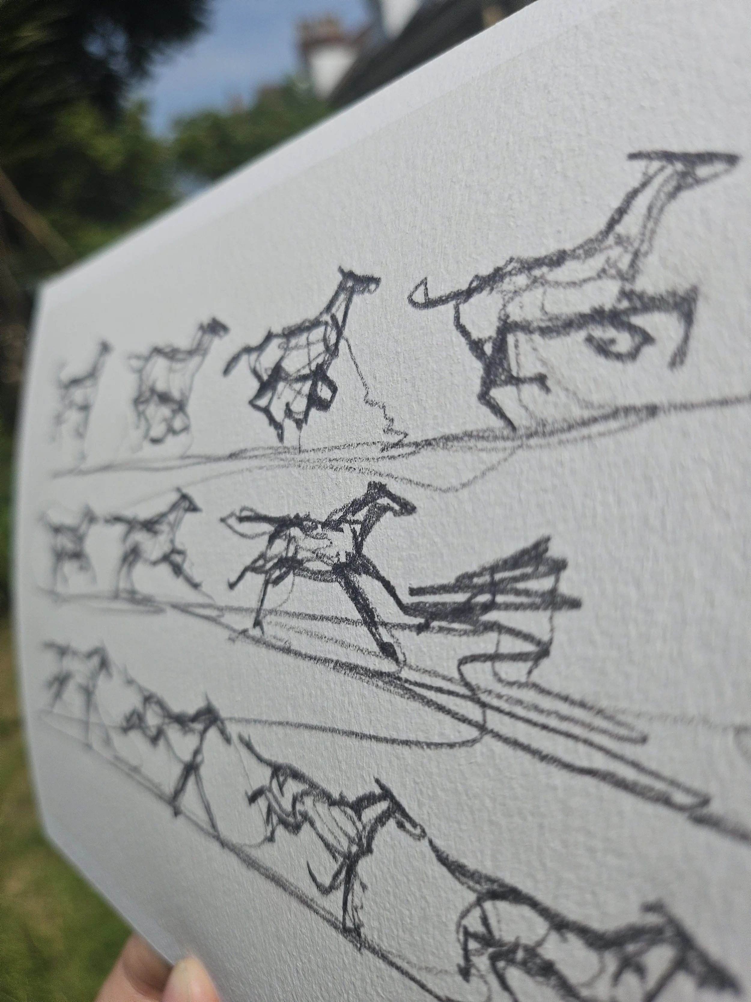 Running Sequence Sketch by Sylvie Baker
