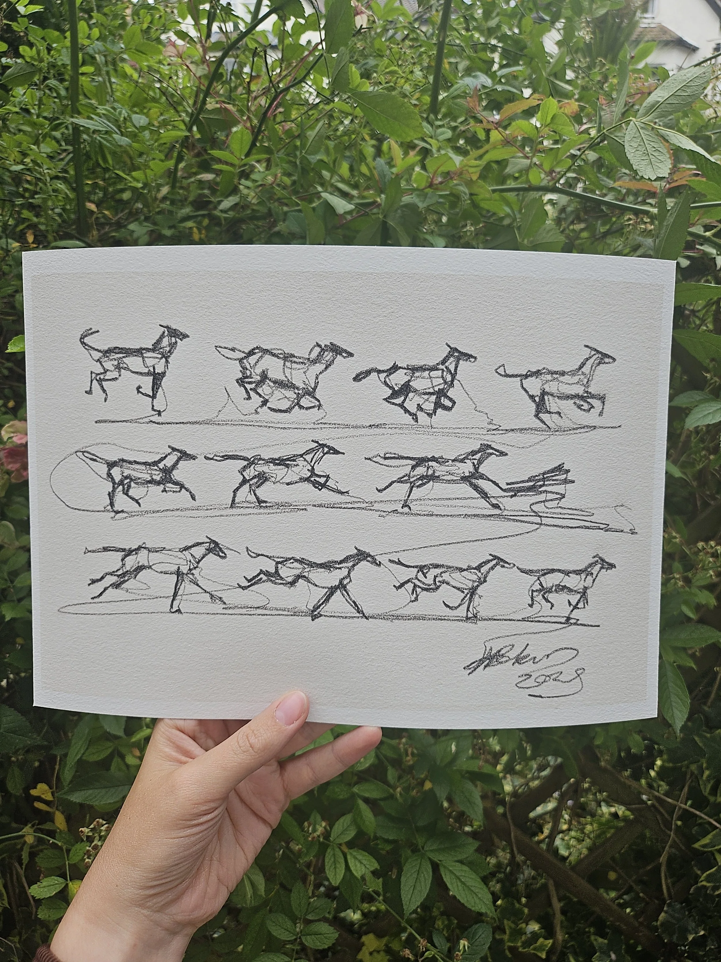 Running Sequence Sketch by Sylvie Baker