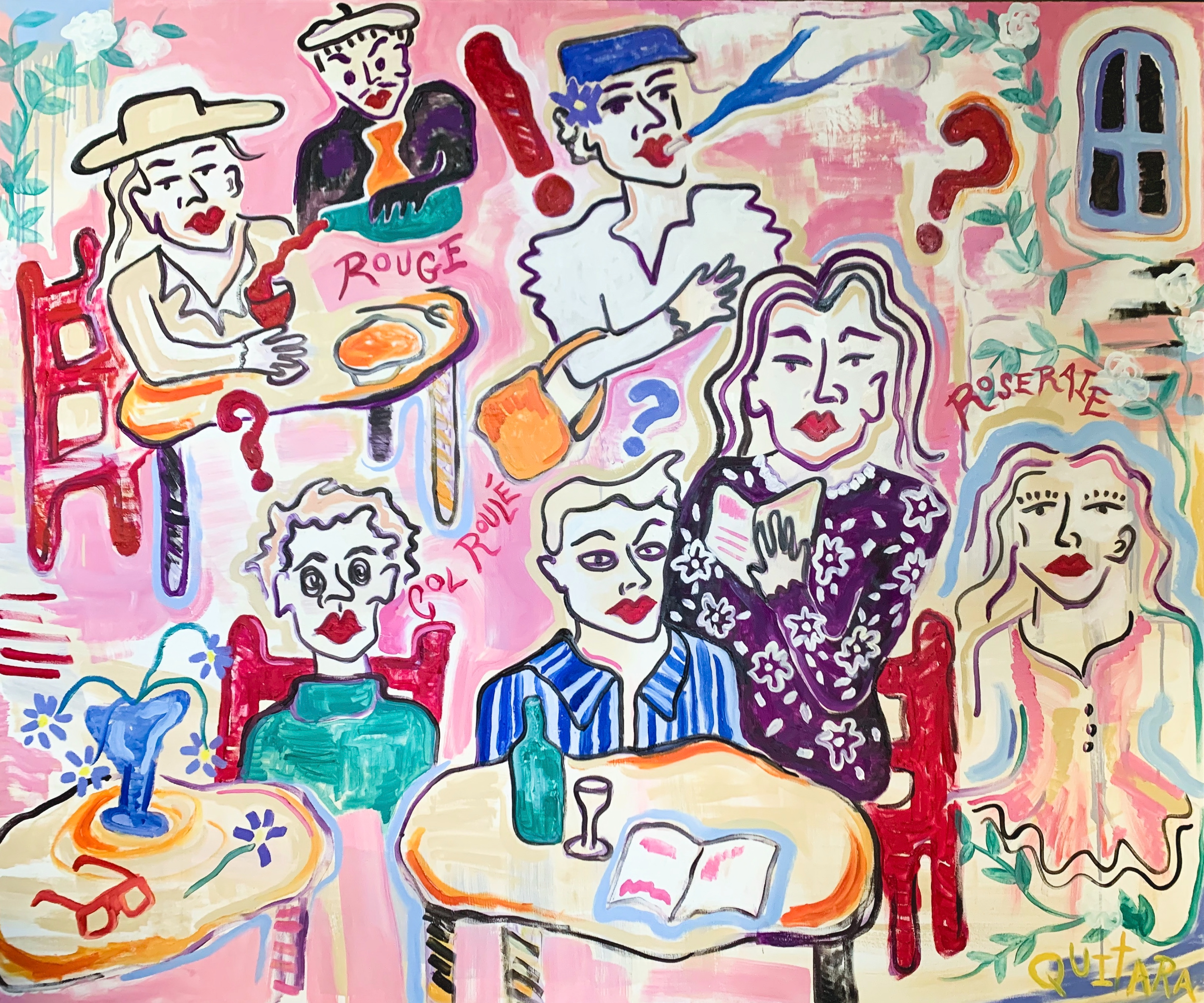 Une Journee pleine de roses... AKA PINK! by Taylor Quitara — Oil painting on canvas